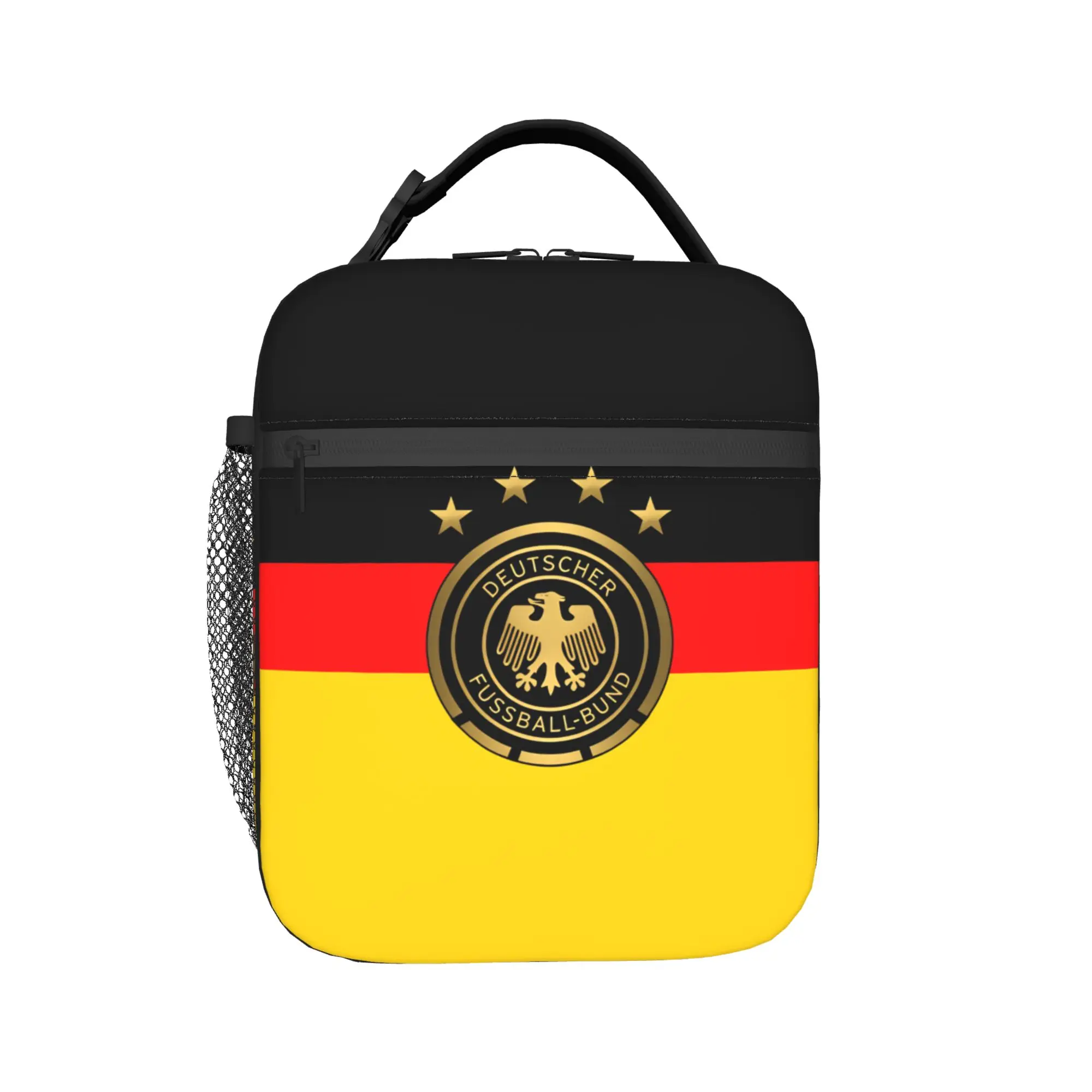German Federal Eagle Shield Flag Lunch Bag  Office Lunch Box For Child Aesthetic Print Tote Food Bags Oxford Cooler Bag