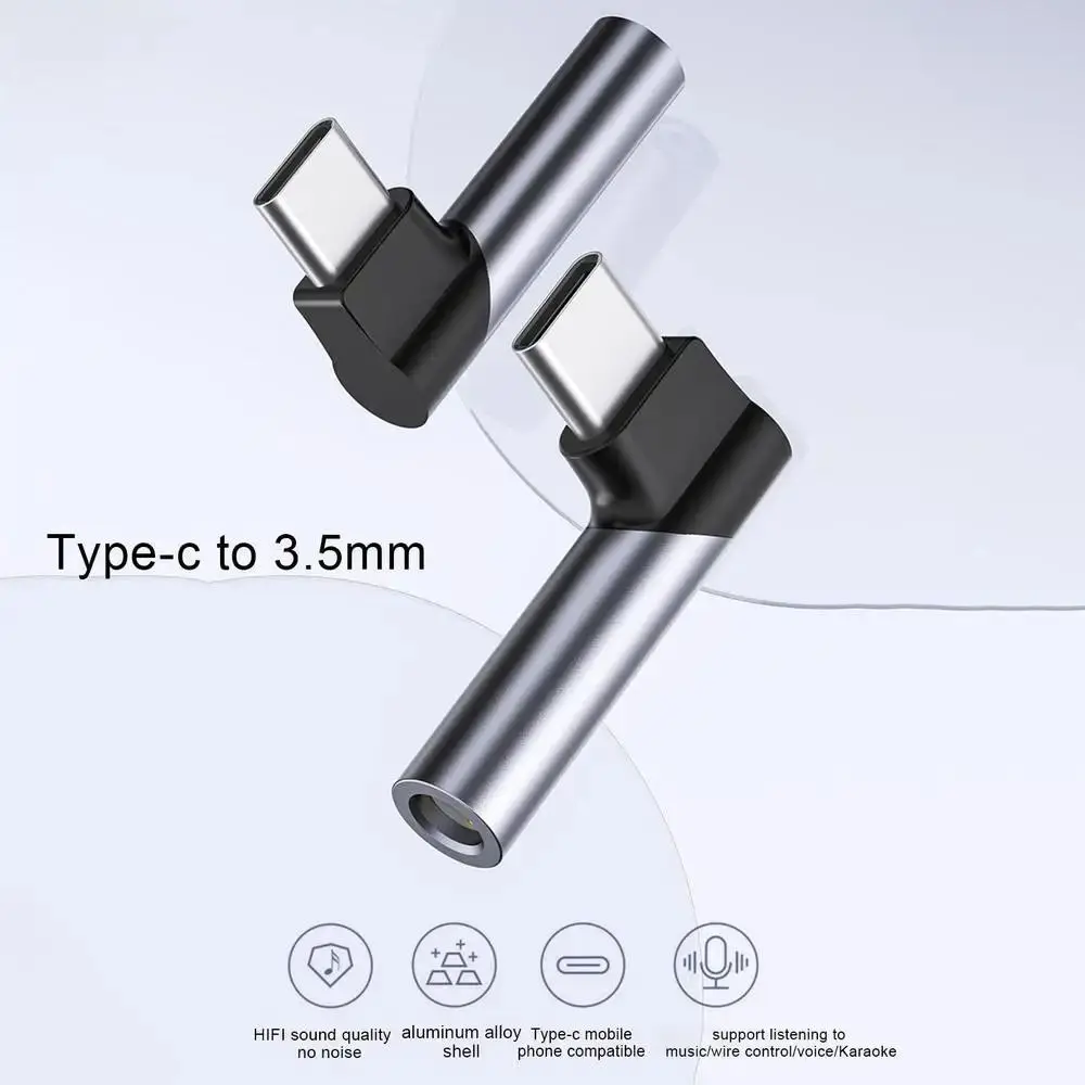 نوع C إلى 3.5 مللي متر محول سماعة الرأس Usb C الصوت سماعة محول HIFI سماعة رأس سلكية صغيرة نوع C محول لسماعات الرأس/الهاتف