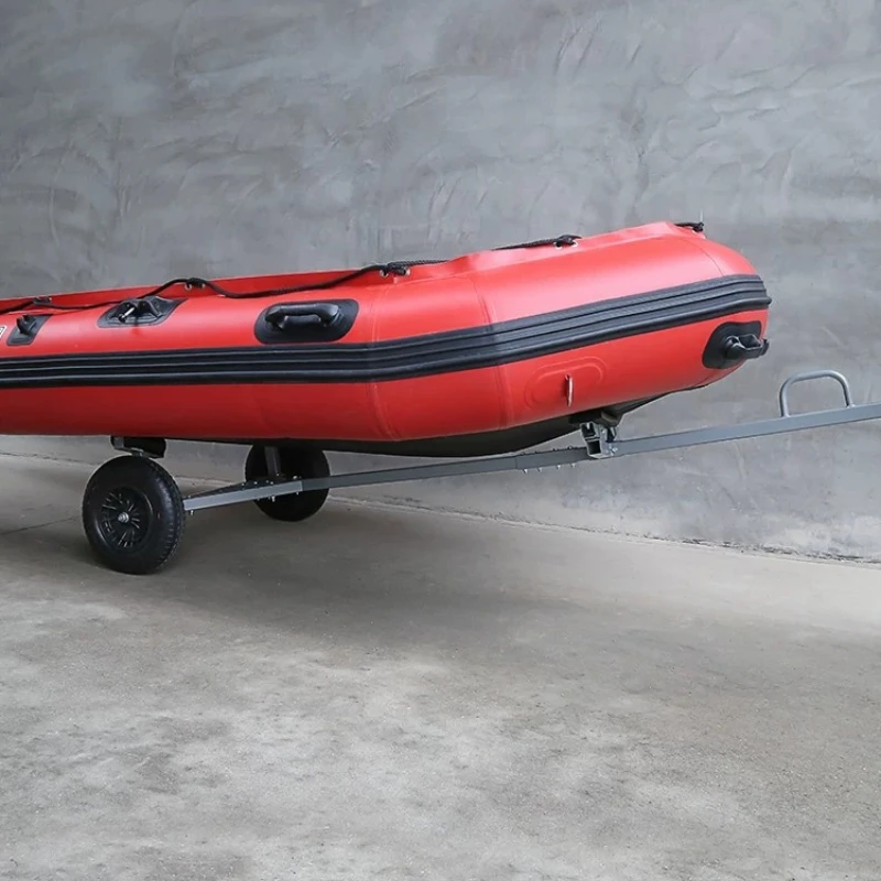

Boat trailer inflatable rubber boat, portable simple trailer rack for fishing boats