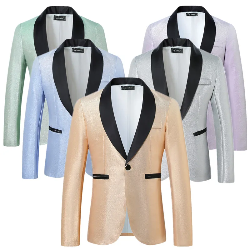 

Модный мужской роскошный деловой костюм на одной пуговице, однотонная свободная куртка, новое мужское платье для свадебной вечеринки, простые блейзеры со сращиванием