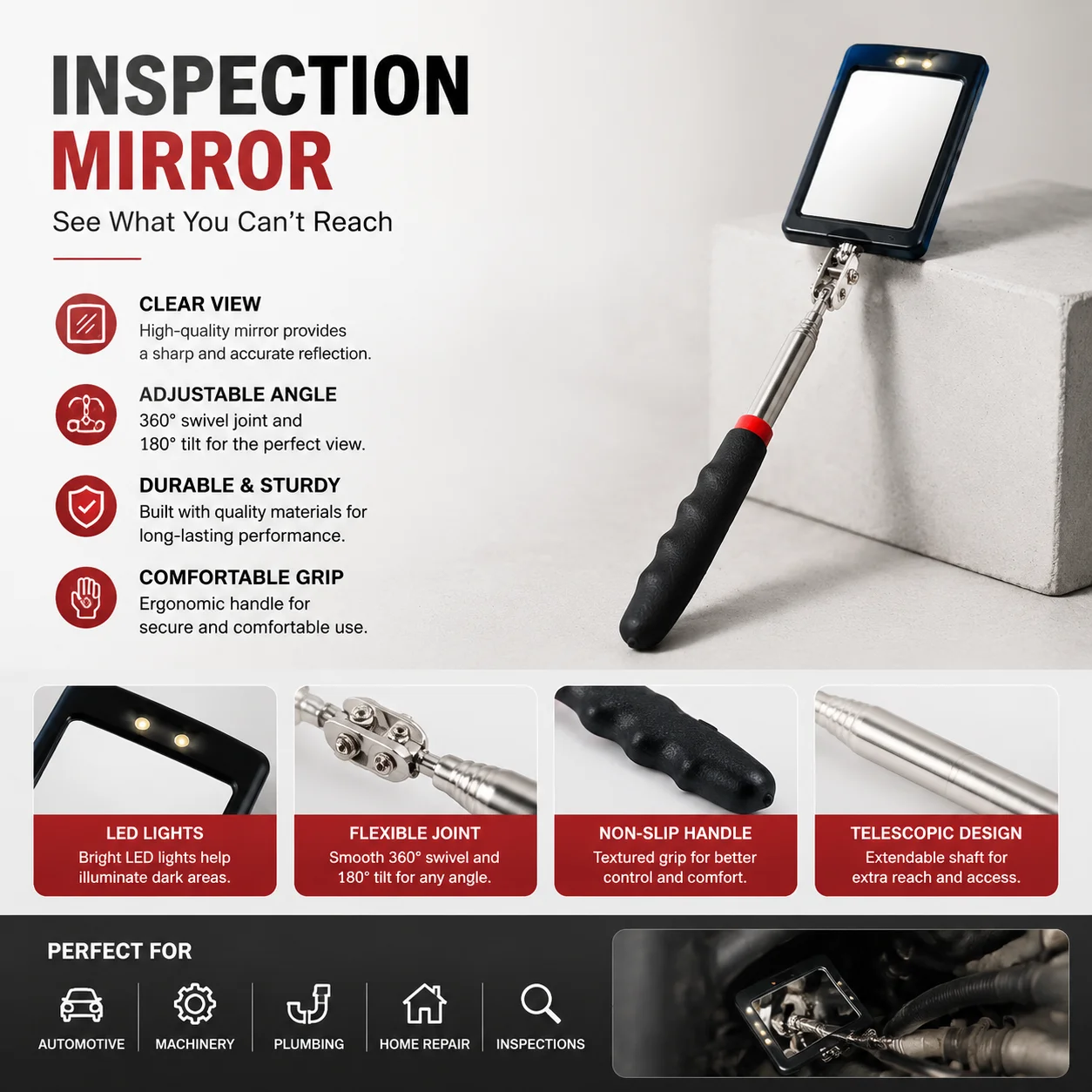 #9 Top 30 Inspection Mirrors Worth Buying In 2026