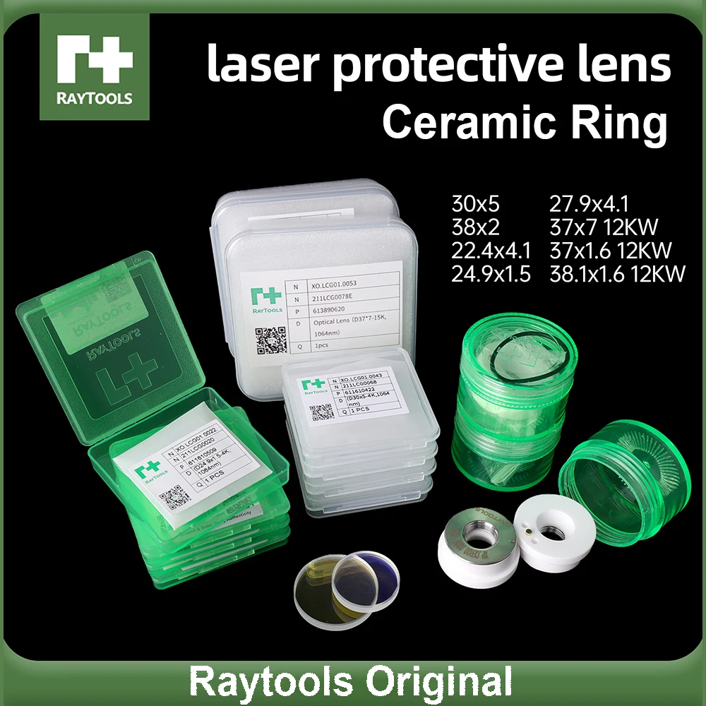 Raytools Protective Lens 27.9x4.1 4kw 37x7 Laser Ceramic Ring Ceramic Nozzle Holder D28/D32 for Raytools Fiber Laser Head