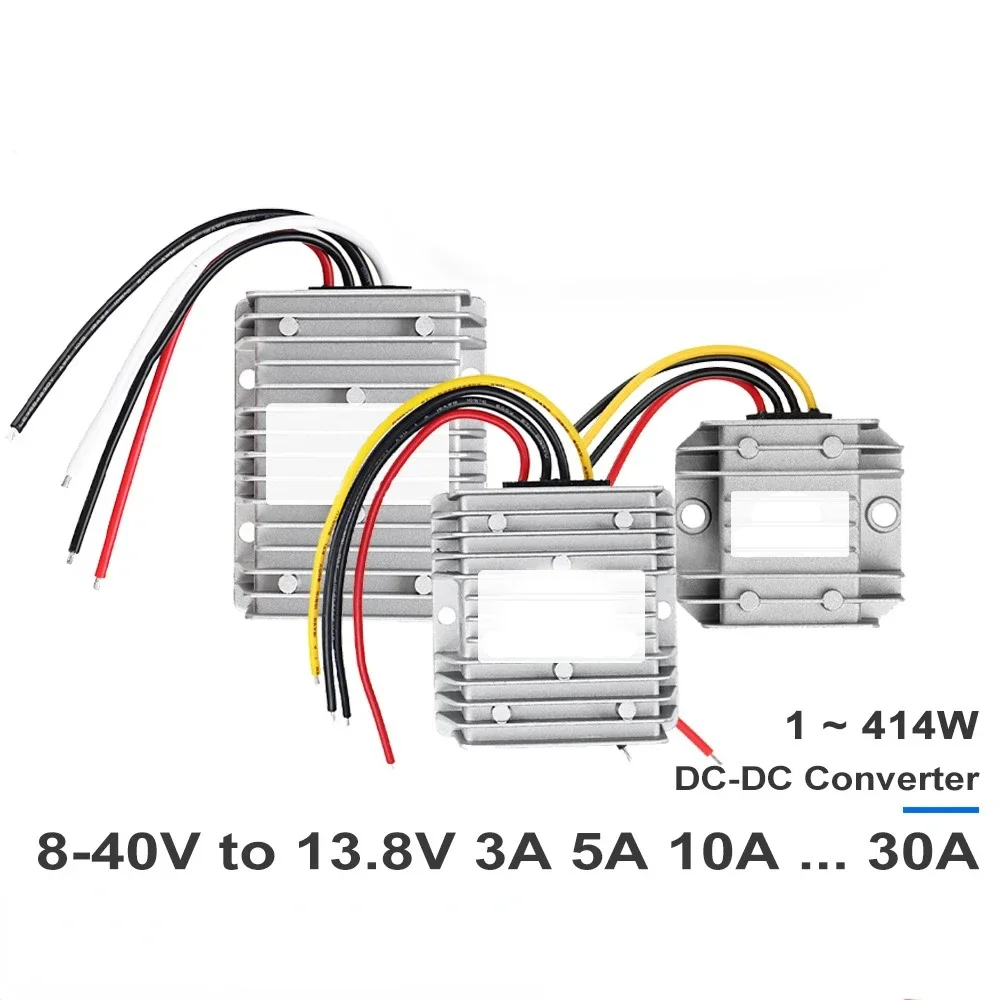 

Buck Boost 8-40V to 13.8V 30A 25A 20A1 5A 10A 5A 3A Step Up/down DC DC Converter Regulator Car Boat 13.8 Volt Voltage Stabilizer