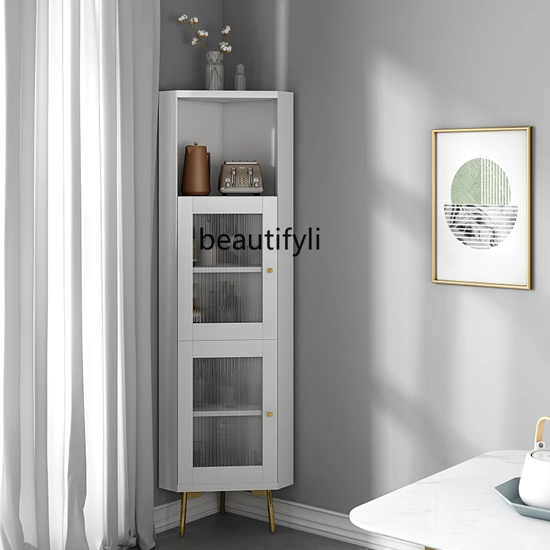 

Скандинавский угловой шкаф, роскошный и простой современный белый угловой шкаф, угловой шкаф, винный шкаф, треугольный шкаф