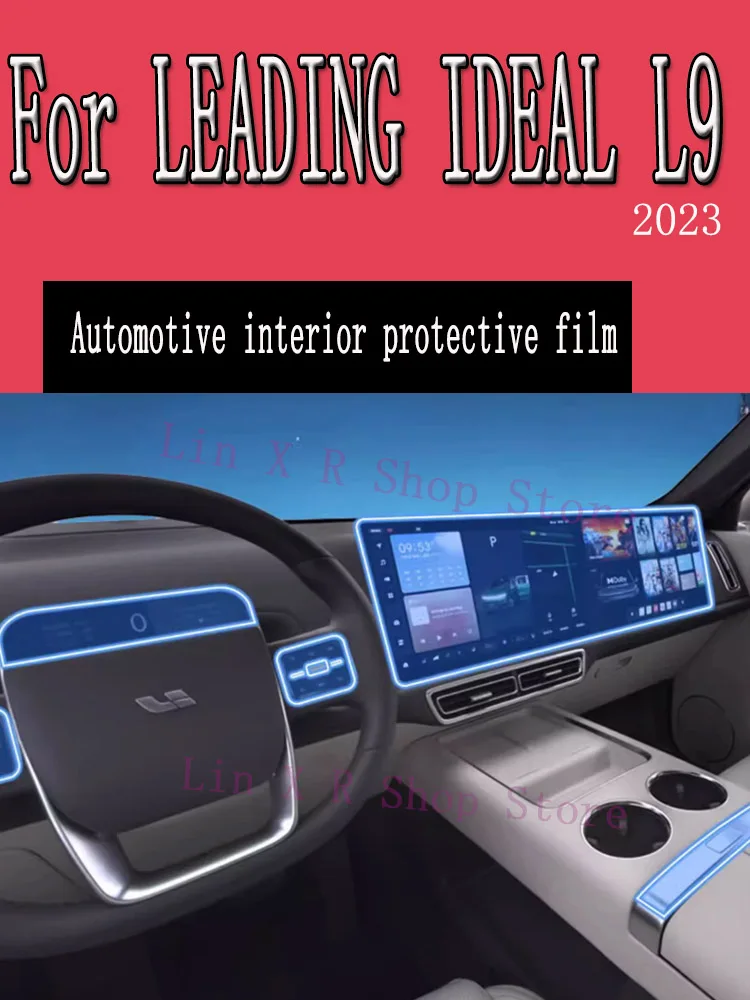 

For LEADING IDEAL L9 2023 Gearbox Panel Dashboard Navigation Automotive Interior Protective Film TPU Transparent Anti-Scratch