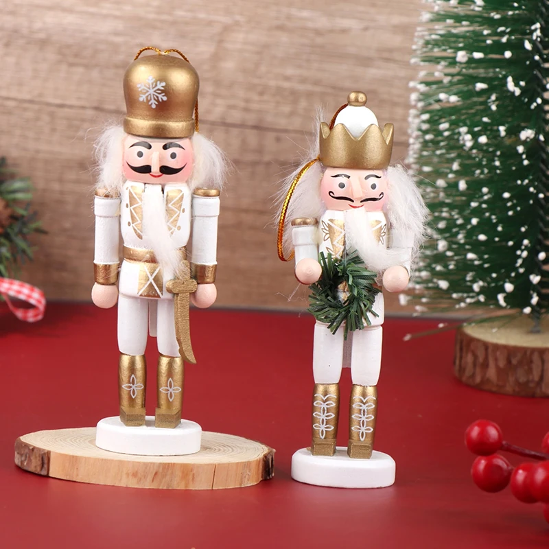 1Pc 12CM Nutcracker Puppet Soldier Pendant Christmas  Decoration Mini Cartoons Soldiers Doll Desktop Ornament Home Decor