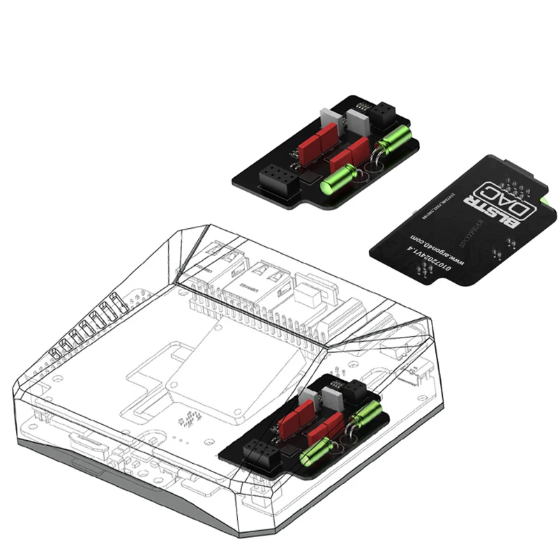 RPi 5 PCM5122 Audio Card 3.5mm Earphone Jack Argon BLSTR DAC with Ground Loop Isolator For Argon ONE V3