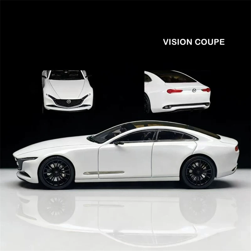 

RM 1:64 Scale VISION Coupe 4-door version Black/White Alloy Car Model Ornament Souvenir Display Collection Hobby Gift