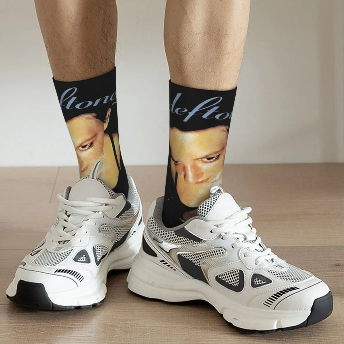 Calcetines largos de poliéster para hombre y mujer, medias de baloncesto de estilo Punk y Hip Hop, absorbentes de sudor, a la moda, Deftones