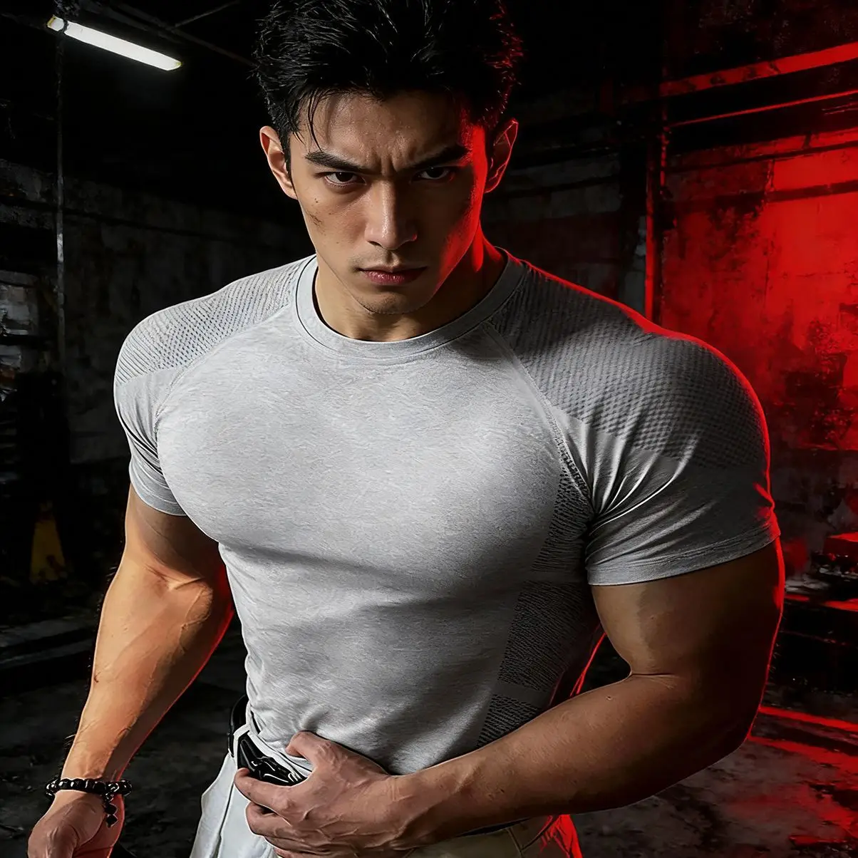 

Men's Quick Dry T Shirt Muscle Bodybuilding Summer Fitness Gym Workout Tight Stretch Activewear