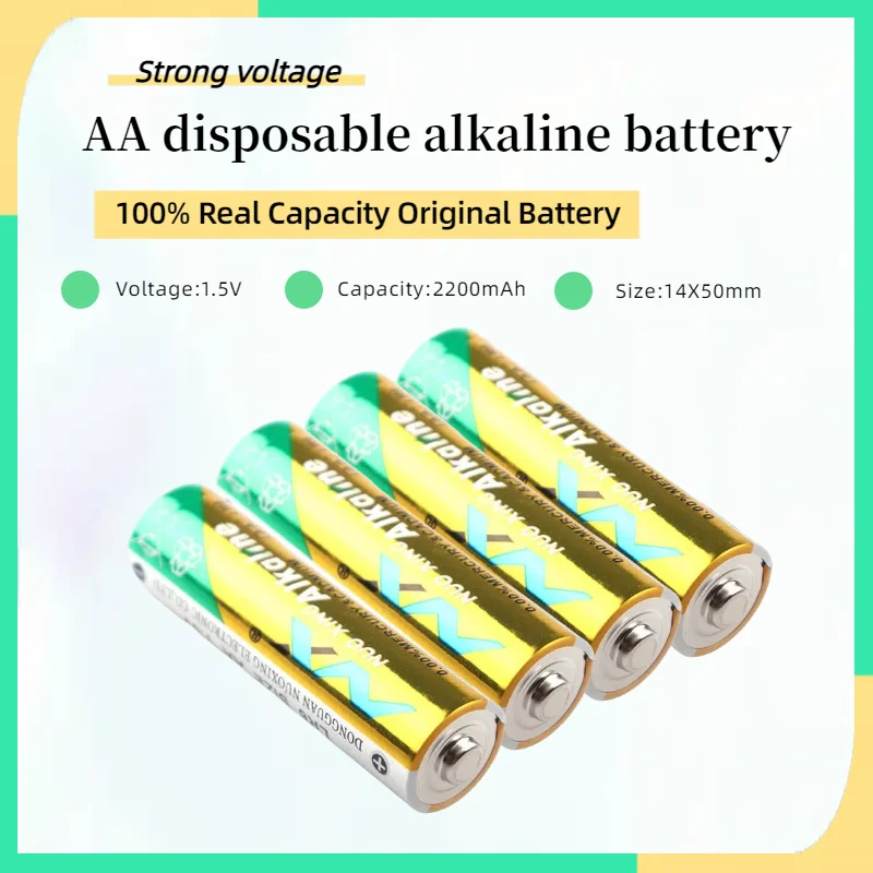 

1.5V 2200mAh LR6K330 AA Alkaline Batteries Bulk Pack for Toys LED Lights Flashlights Cameras Mouse Keyboard Shavers CD Players