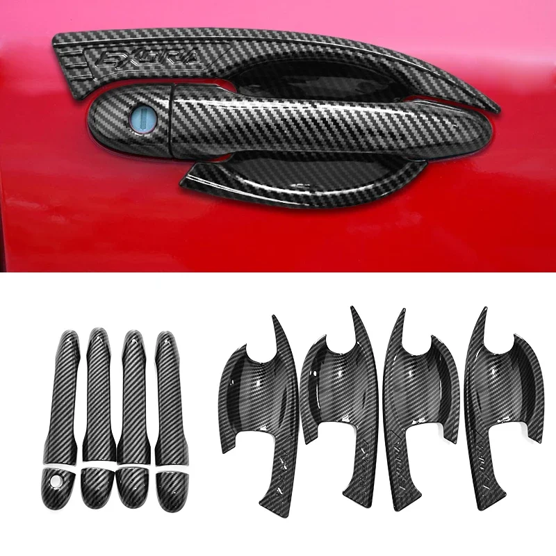 

For Proton Exora 2009-2021 car door handle bowl cover,black carbon fiber cover trim 2018 2011 2012 2013 2014 2015 2016 2017