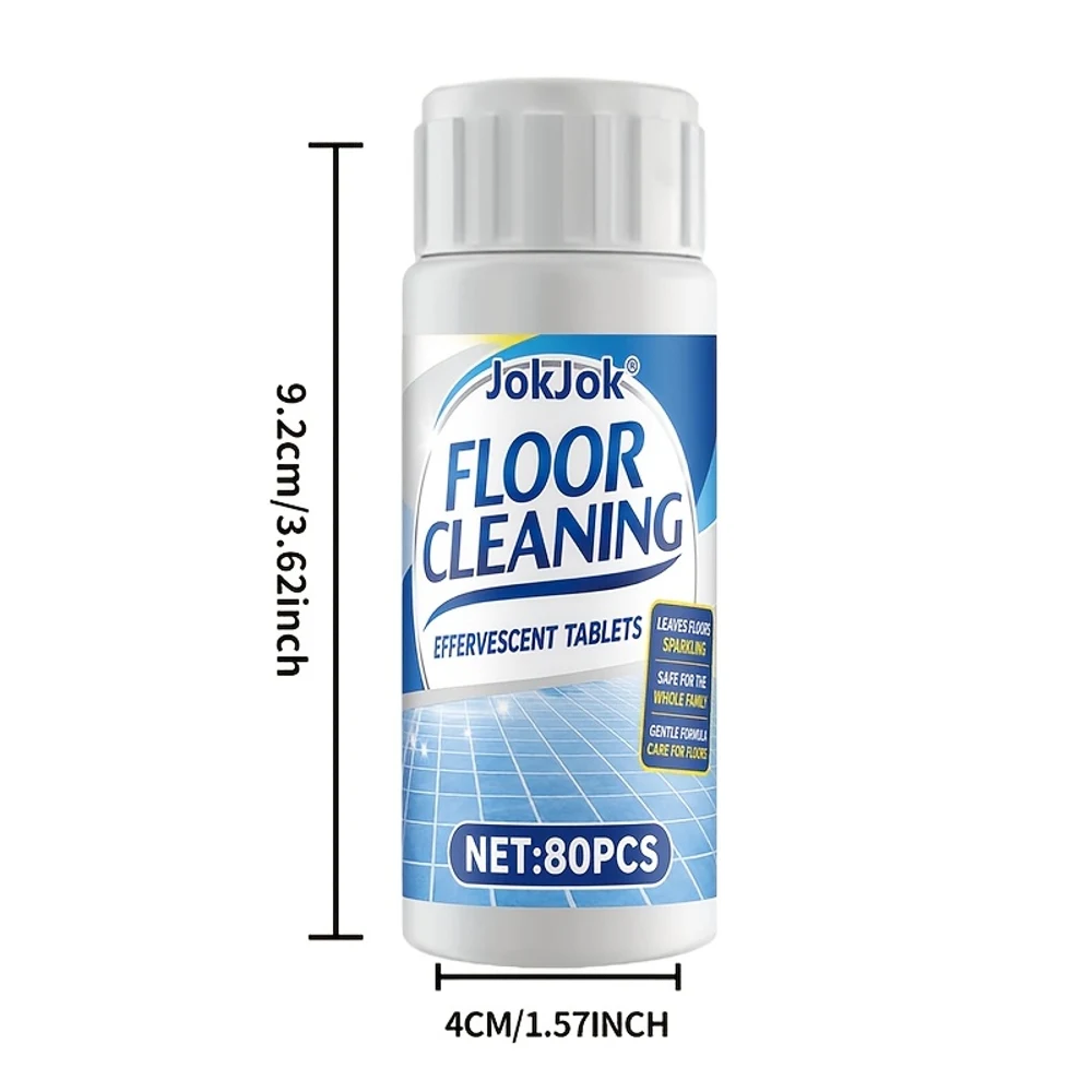 80pcs Floor Cleaning Tablets for Garage Floors, Effervescent Mop Tablets for Dust And Footprint Areas