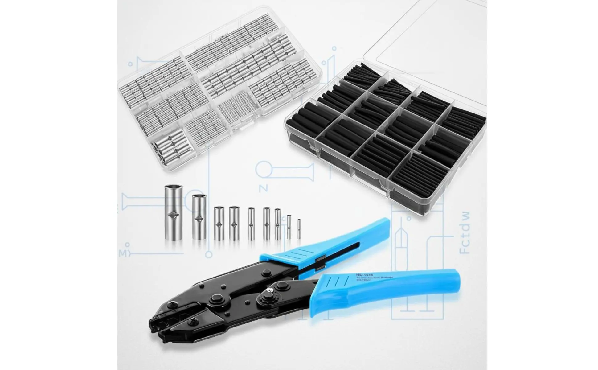 Non-Insulated Butt Connector Set Color Coded Butt Splice Connector Electrical Hardware Adhesive Lined Corrosion Resistant Non-Insulated Butt Connector Set Color Coded Butt Splice Connector Electrical Hardware Adhesive Lined Corrosion Resistant