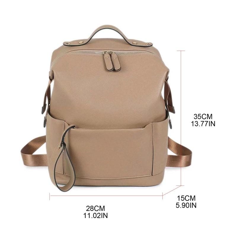 Multifunction Leather Diaper Bags Large Capacity Baby Bags for Baby Care Changing Bags for Mom Outdoor Travel Maternity Backpack