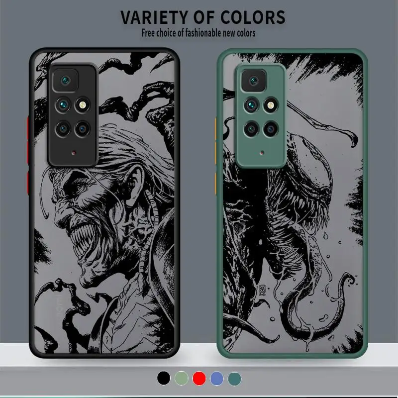 phone case for Redmi Note 11 12 9 Pro Plus K40 10 Lite 12s 9T 9C 11S Protective Sleeve Cover fundas Superhero Venom Cool Marvel