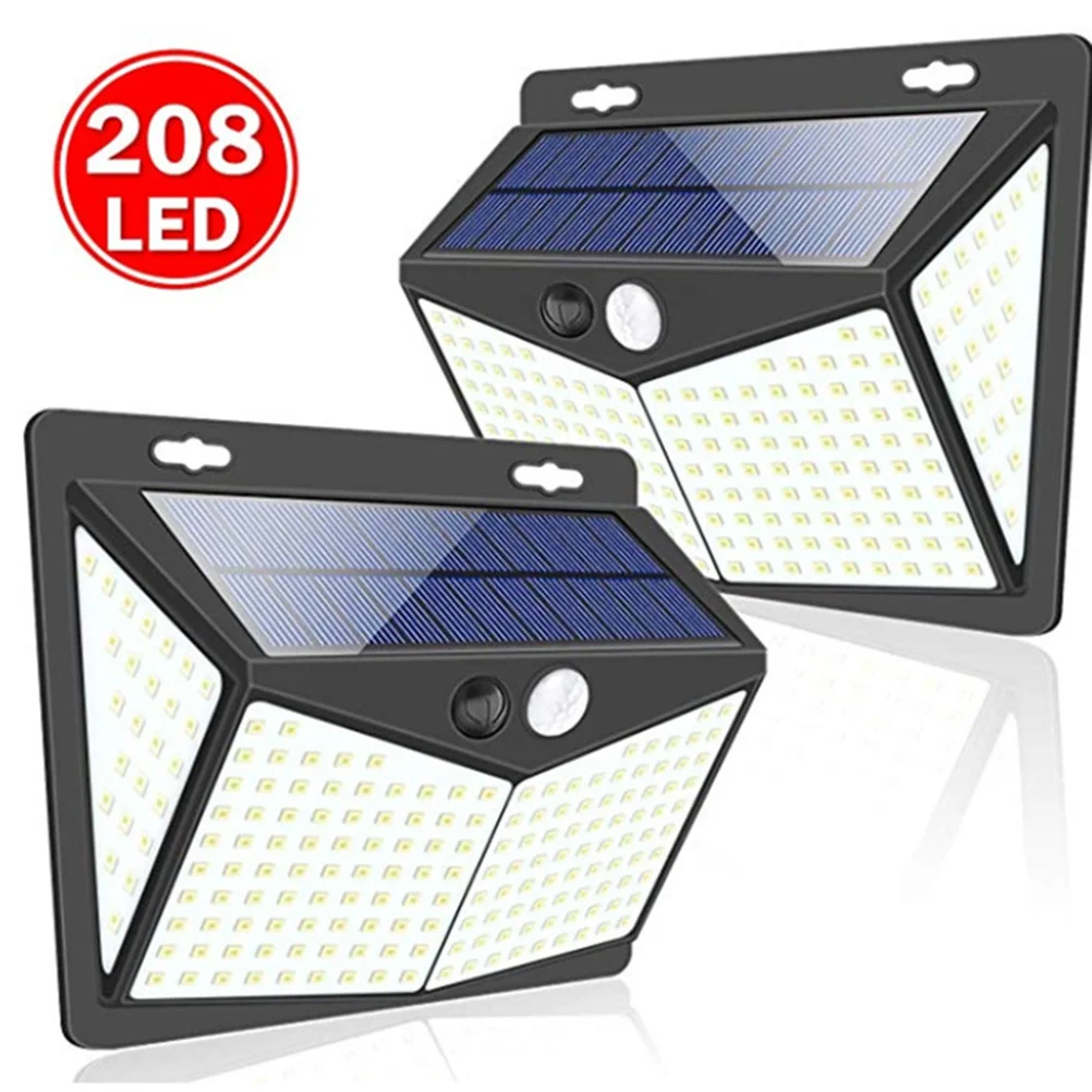 

2Pcs Solar Sensor Wall Light Practical Outdoor Solar Power Lamp Yard Lighting Tool Waterproof Outdoor Light Lighting Tool
