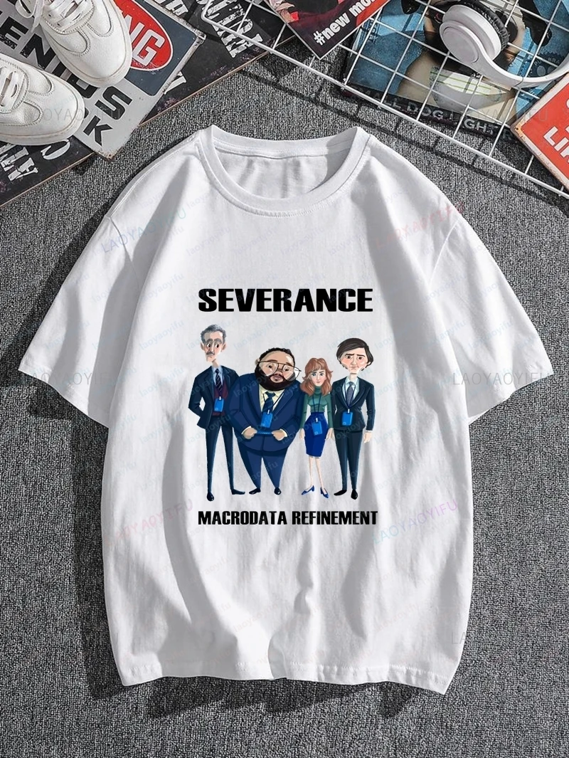 Lumon Macrodata Refinement, Severance Classic Poster Print T-shirt, Fashion Casual Street Wear, Unisex Cotton Crewneck T-shirt
