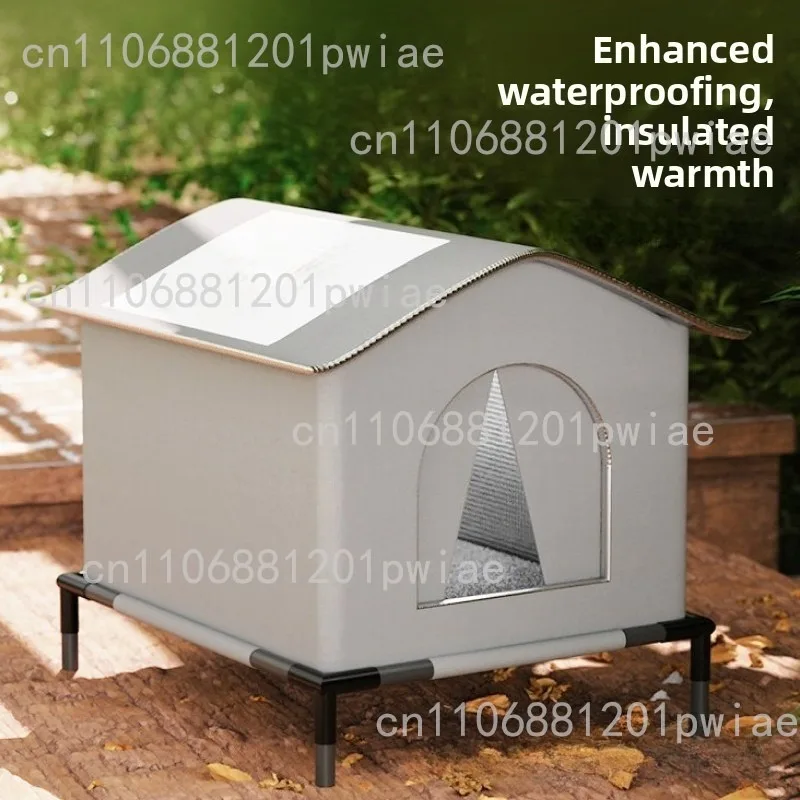 Outdoor Cat House Weatherproof Cat Home With Raised Floor And Mat Insulated Warm Winter Animal Tent Bed For Garden Backyard