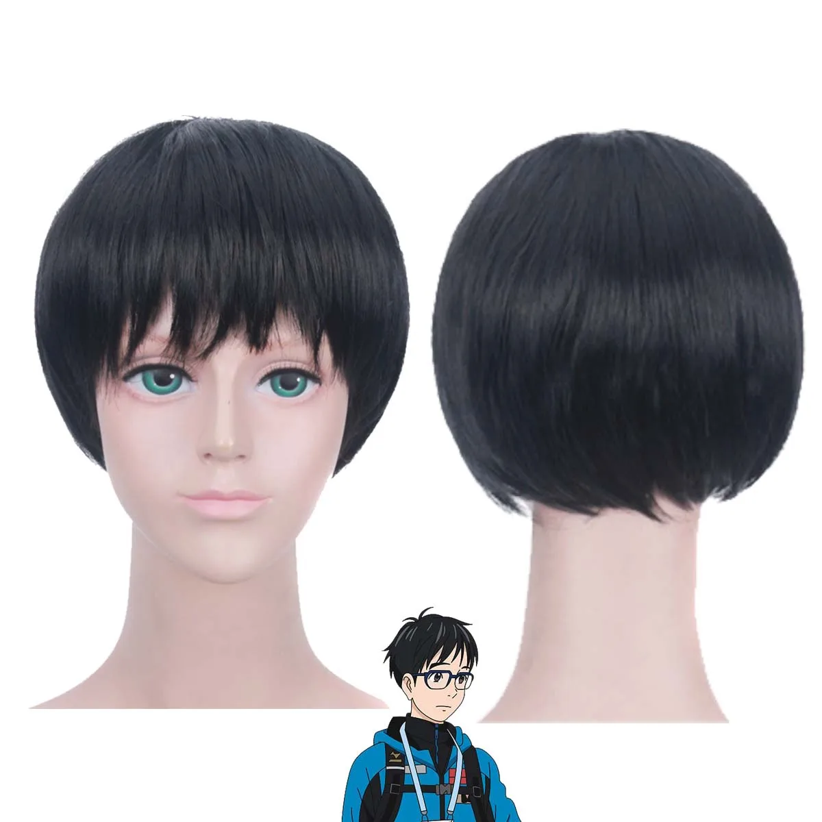 Men Anime Yuri!!! on Ice Victor Nikiforov Katsuki Yuri Yuri Plisetsky Short Blonde Heat Resistant Hair Wig
