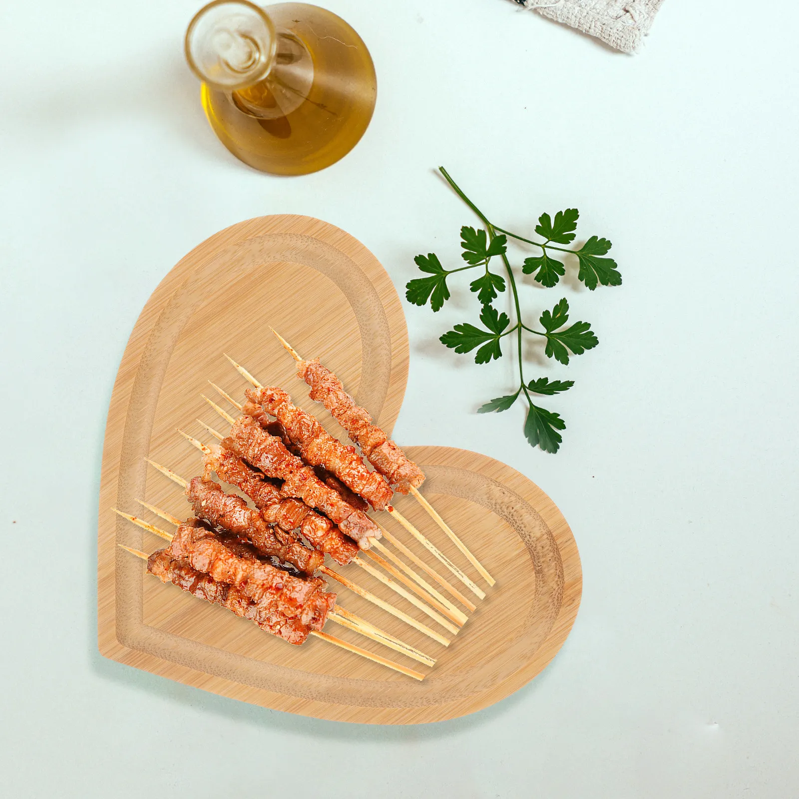 3Pcs Bamboo Serving Board For Serving Tray For Parties New Year Party Heart Shaped Cutting Versatile Kitchen Chopping