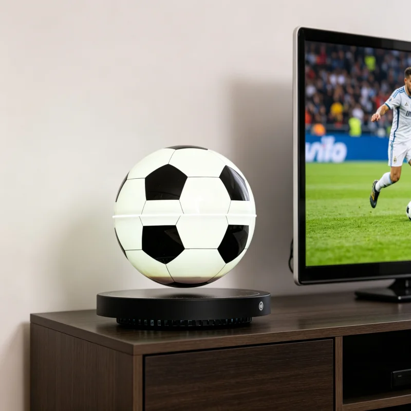 HC NT Wholesale Levitating Soccer Table Lamp Warm White LED Floating Ball Football Night Light Birthday Gift For Football Fans