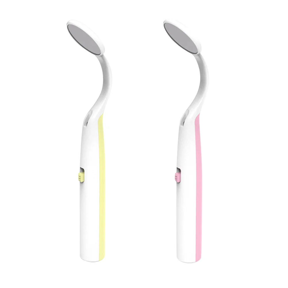 

LED Mouth Mirror with Bright Illumination Anti-Fog Dental Tool for Tooth Inspection Plastic Stomatoscope Yellow