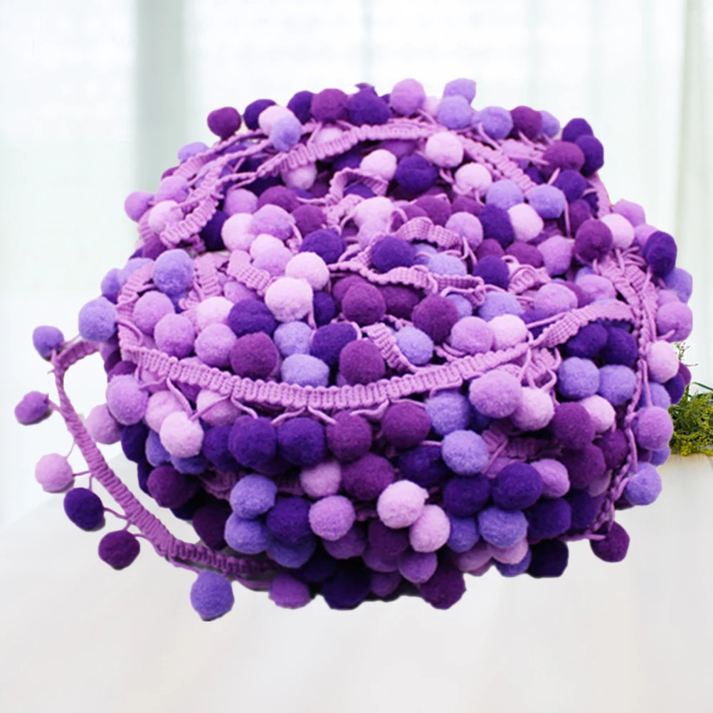

4.5m Ball Trim Rainbow Multicolored Edging for Skirt Waistband Diy Scarf Decorations Maternity Kids Clothing Embellishment