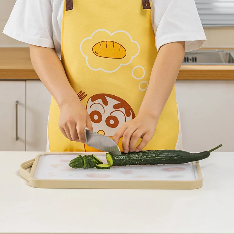 Kawaii Crayon Shin-Chan Anime Hobby Cartoon Kitchen Waterproof Apron Oil-Proof Cooking Cover