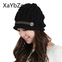 Autumn and Winter Cute Curling Belt Wool Hat Hip Hop Warm Ear Protection Knitted Cap Wholesale Fashion Trend