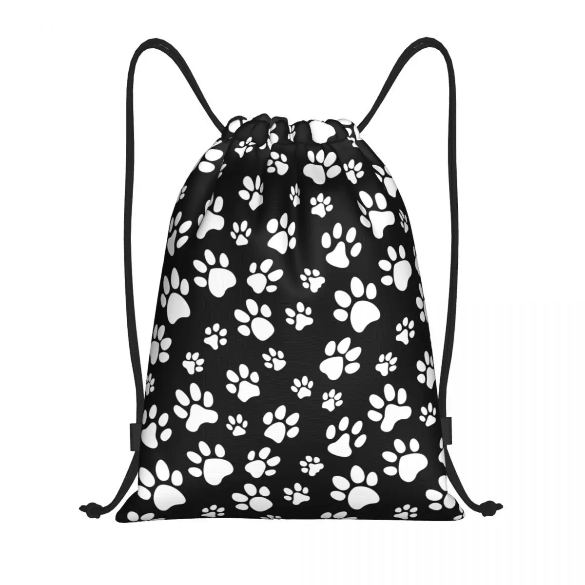 Custom Animal Footprint Dog Paw Prints Drawstring Backpack Bags Men Women Lightweight Gym Sports Sackpack Sacks for Traveling