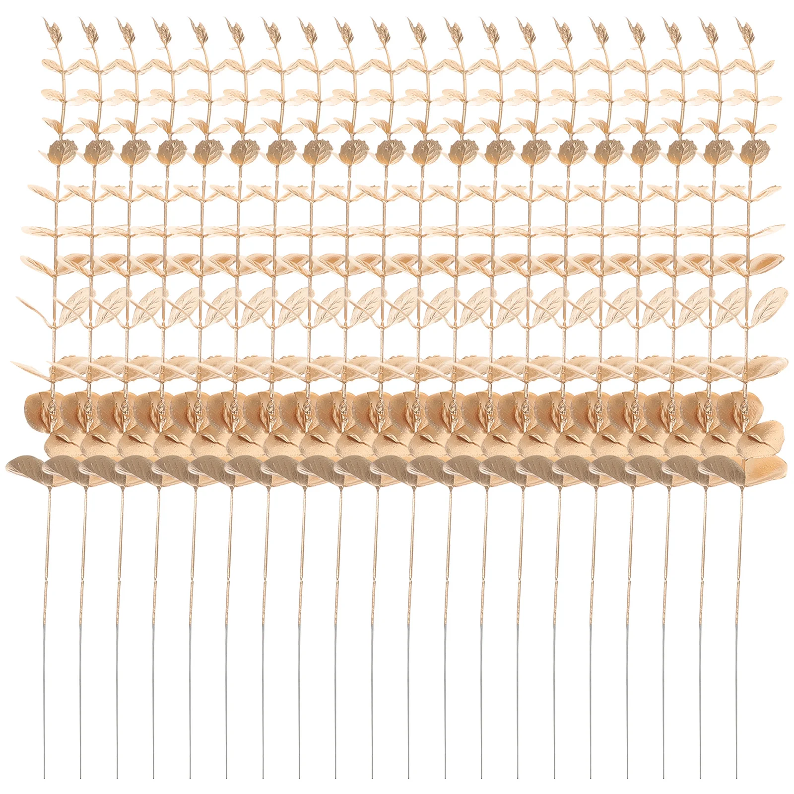 

20pcs Faux Eucalyptus Leaf Stems Golden Artificial Leaves For Home Decor Wedding Centerpieces Nordic Style Plastic Eucalyptus
