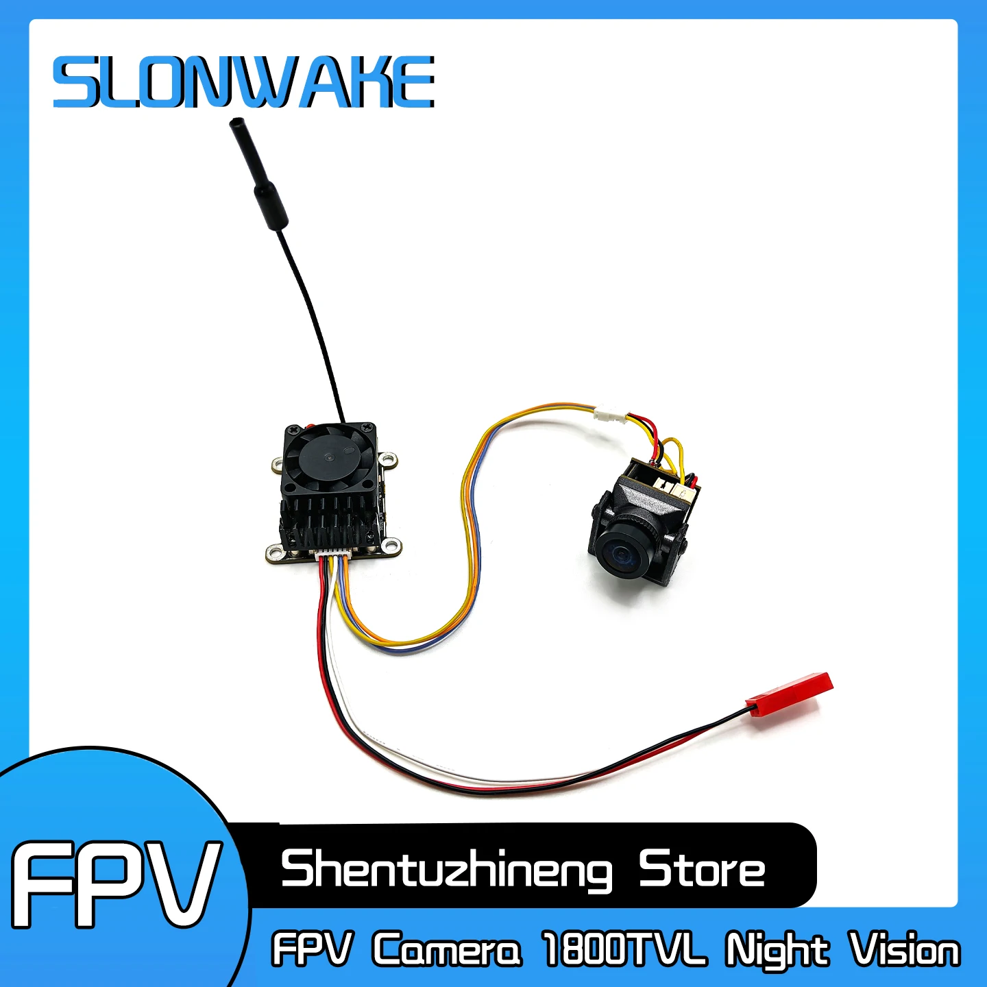 5.8g analog signal fpv 2W VTX adjustable transmitter and CMOS 1800TVL FPV Camera 2.1mm build in DVR for RC FPV Monitor RC Plane