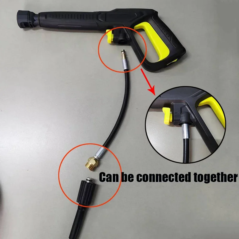 Manguera de pistola de lavadora de alta presión, tubo de extensión de lavado, conector rápido, accesorio convertidor para Karcher K Lavor AR Daewoo Black & Decker