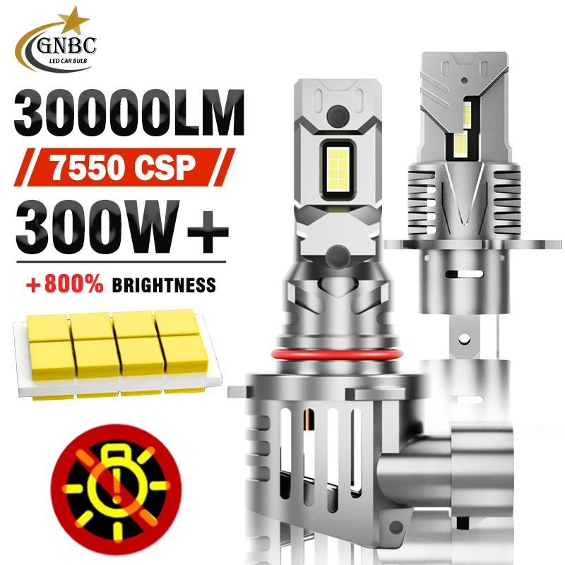

H7 H4 Светодиодная автомобильная лампа Canbus Mini Kit 460W 6000K CSP для автомобильных фар 9005 9006 H1 H3 12V Автодиодная лампа H11 Turbo Light
