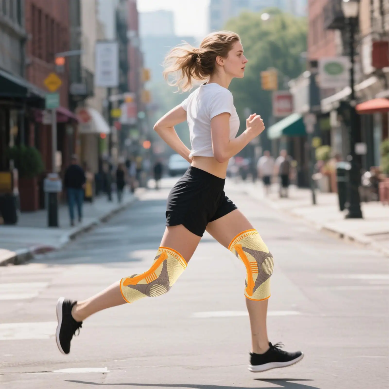 

Наколенник для взрослых, наколенник для занятий спортом, эластичный рукав, защитное оборудование для тренировок, скакалка, баскетбол, велоспорт