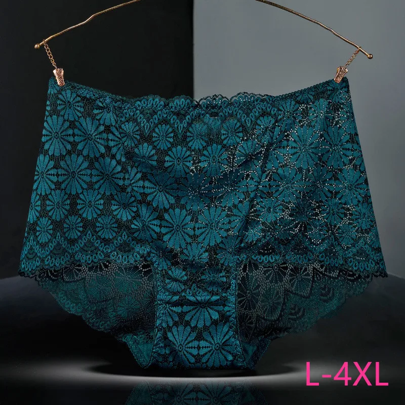 Bielizna damska seksowna bielizna z wysokim stanem kobiety wydrążona koronka plus size majtki figi ropa interior femenina ropa mujer