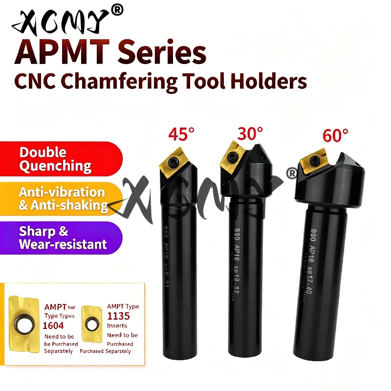 

B45 CNC chamfering tool holder APMT1135 1604 disposable chamfering tool 30° 90° 60° SSK chamfering tool