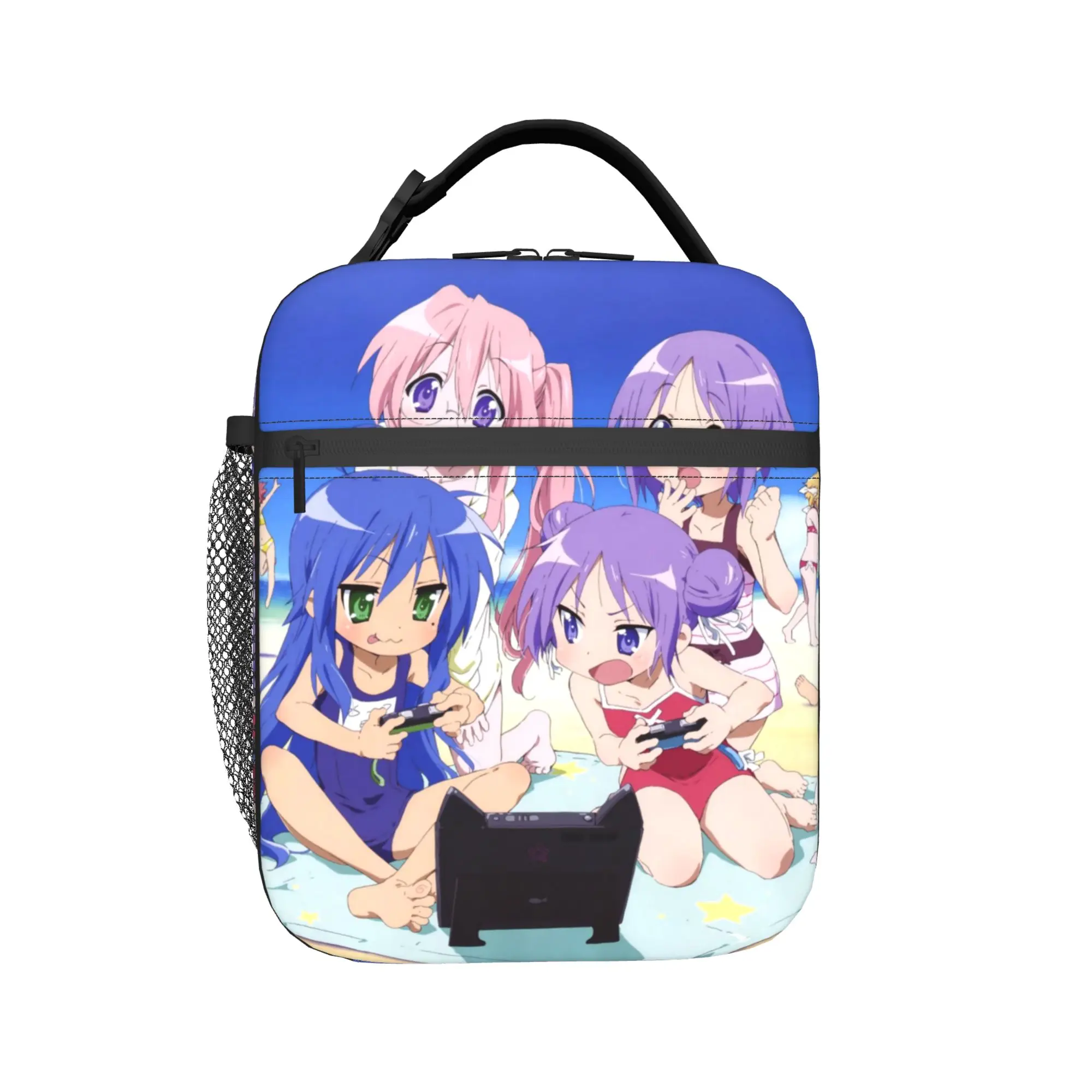 Konata Izumi Miyuki Kagami Insulated Lunch Bags Lucky Star Lunch Container Cooler Bag Tote Lunch Box Food Storage Bags