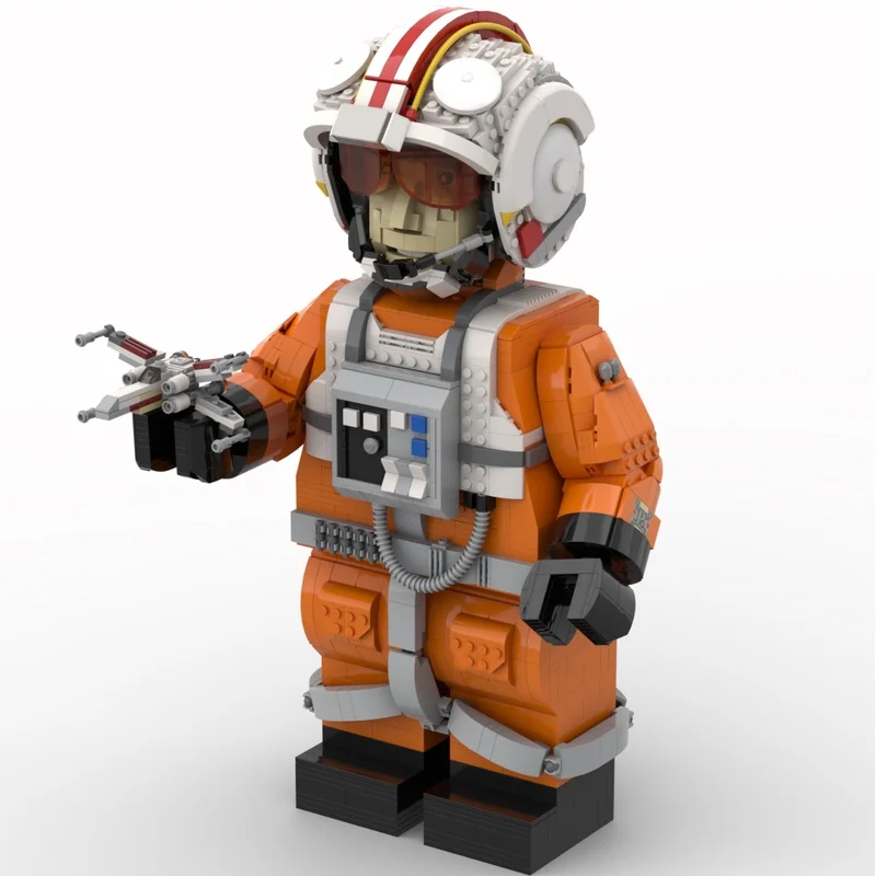 1970 قطعة MOC LukeSkywalker الأحمر خمسة ميجا ستار نموذج بناء اللعب كتل هدية الكريسماس العمارة لتقوم بها بنفسك الإبداعية الاطفال عيد ميلاد