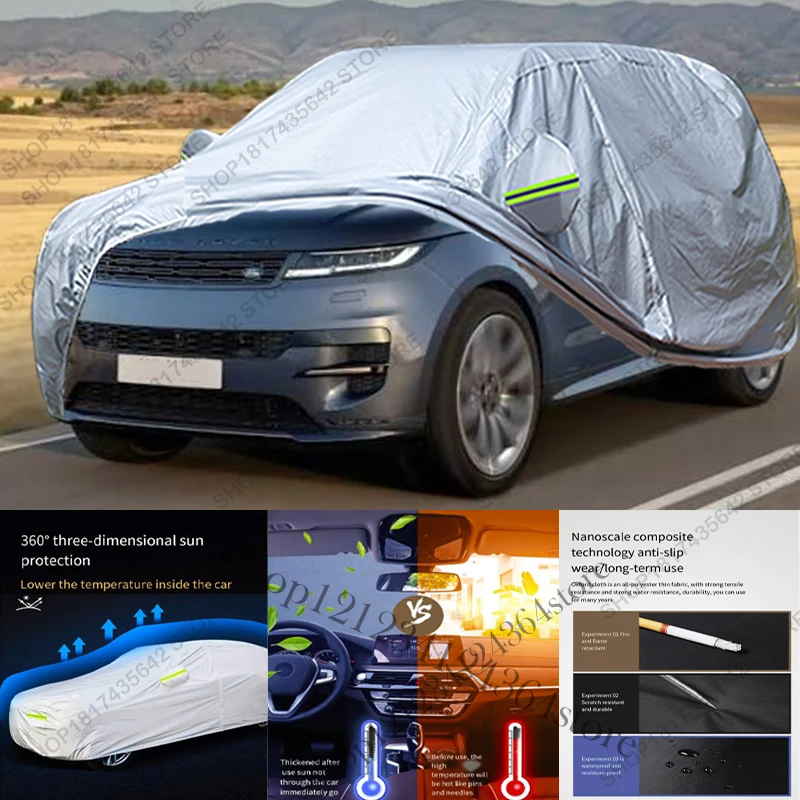 Volledige autohoes compatibel met Range Rover Sport 2023-2025 L461, geschikt voor alle weersomstandigheden, zon, regen, UV, stofdicht, bescherming voor buiten en binnen.