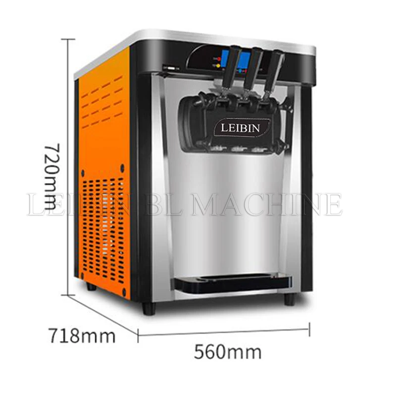 

Three Flavors Ice Cream Maker /Commercial Soft Serve Ice Cream Machine For Sale