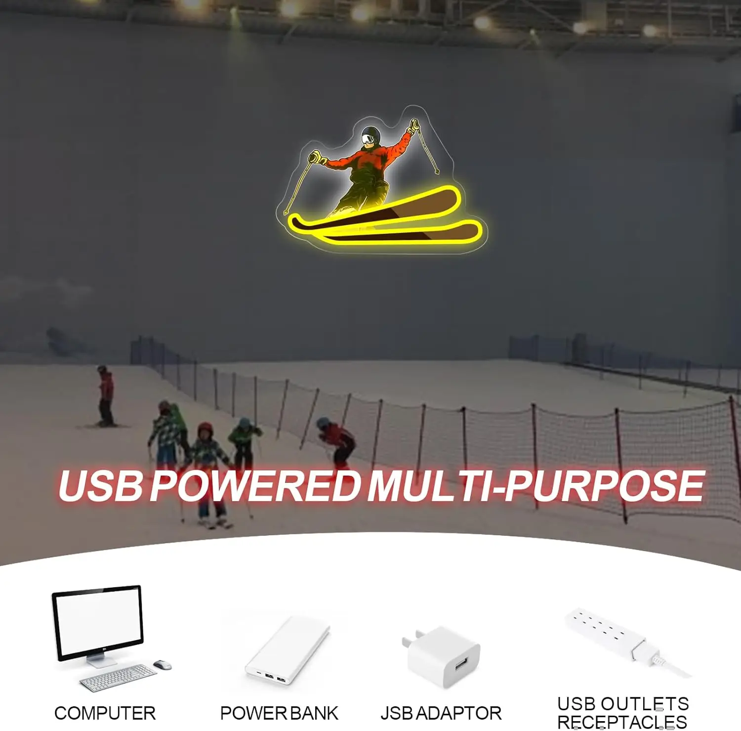 حار بيع مخصصة مصباح ليد النيون التزلج شعار جدار ديكور لبار الزفاف حانة الصالة الرياضية ملعب الأعمال بناء الإعلان #4