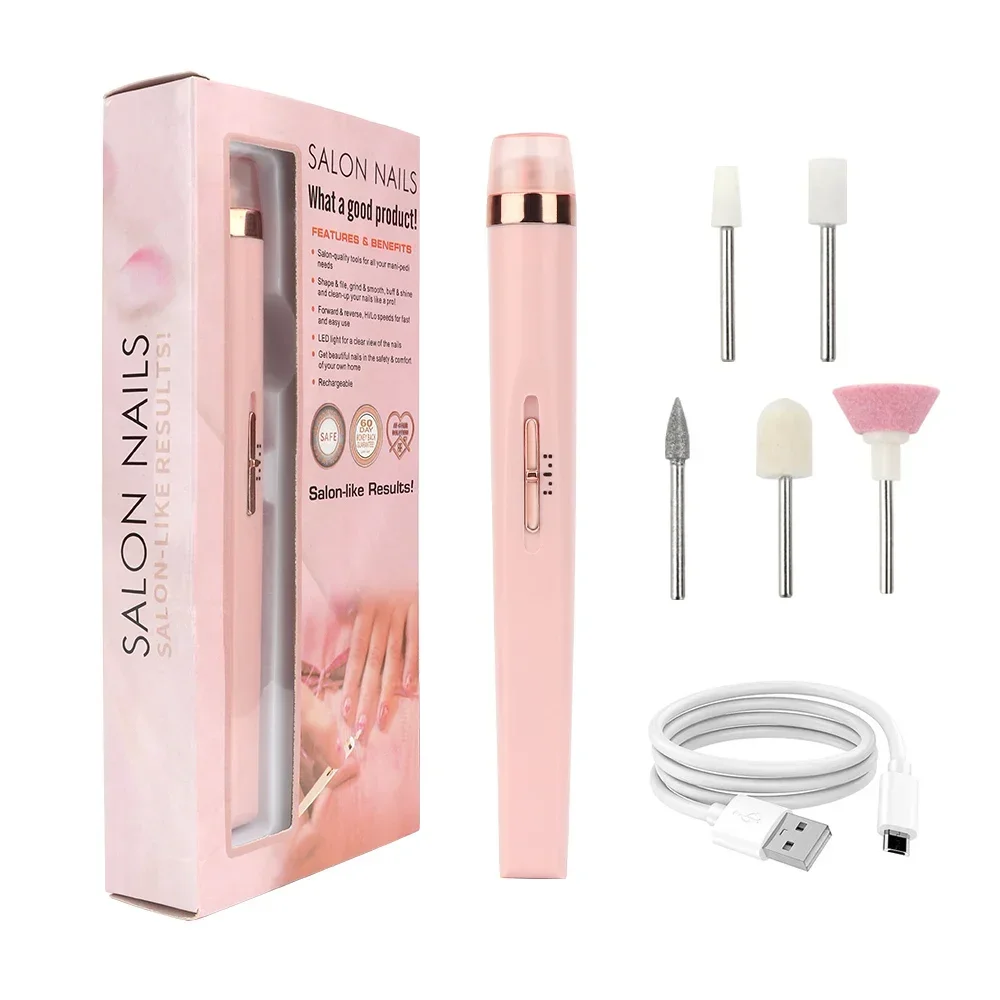 5 in 1 trapano elettrico per smalto per unghie con Mini strumento elettrico portatile leggero per penna per Manicure per trapano per Pedicure per la rimozione del Gel