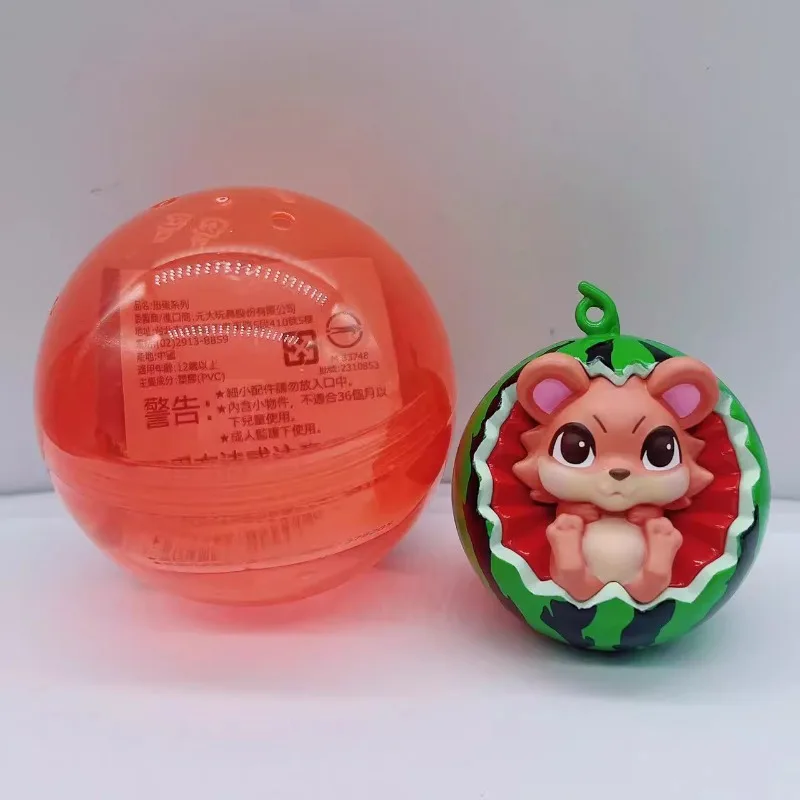 Qualia Japan Gashapon Capsule Toy Figurine Cute Fruit Hedgehog Watermelon Action Figure Anime Miniature Model Gift