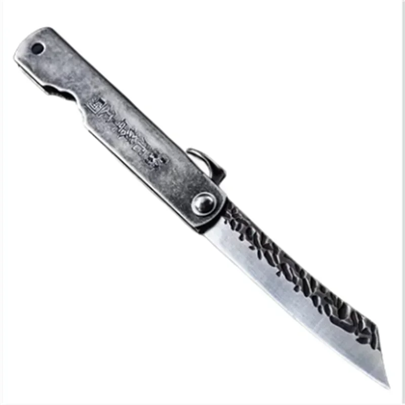 Brass Handle Stainless Steel Folding Knife Portable Outdoor Camping Hiking Night Fishing Multi-functional Practical Fruit Knife view 5