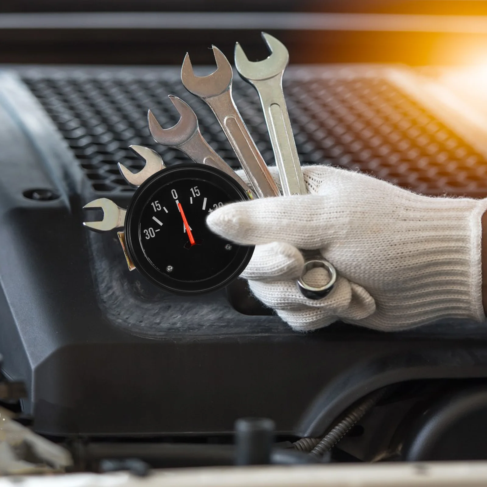 

Ammeter Vehicle Analog Current Meter 12V 24V Accurate Needle Display for Cars Trucks Tractors Automotive Electrical System