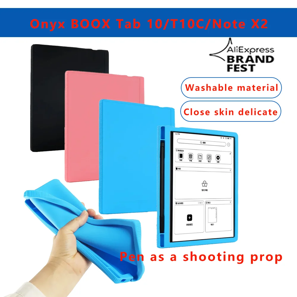 For Boox Note X2 WITHOUT Rear Camera Hole Slim Silicone Back Shell for Onyx Boox Tab Ultra C Case Tab 10C 10.3