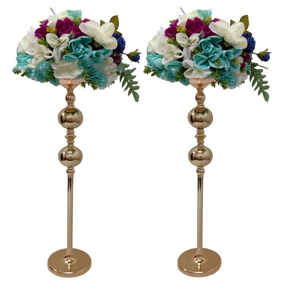 

10pcs85cm to 130cm tall)sliver Gold Vase Flowers Stand Wedding Table Centerpiece Event Delicate Flower Road Lead For Decoration