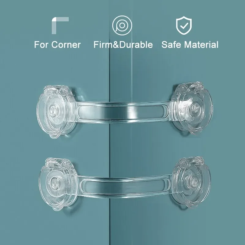 

Baby Anti Pinch Safety Protection Buckle 6PCS Kids Cabinet Locks Strap Drawer Lock Child Anti Opening Refrigerator Lock Home